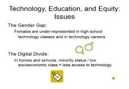 Technology Education and Equity PowerPoint Presentation