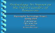 Technology in Education PowerPoint Presentation