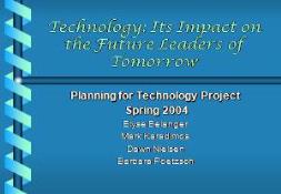 Technology in Education PowerPoint Presentation