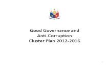 Cabinet Cluster on Good Governance and Anti-Corruption PowerPoint Presentation