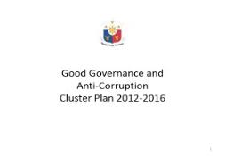 Cabinet Cluster on Good Governance and Anti-Corruption PowerPoint Presentation