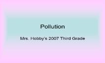 Pollution Overview PowerPoint Presentation