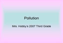 Pollution Overview PowerPoint Presentation