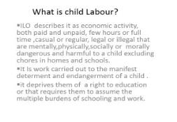 Child labour laws of Belize PowerPoint Presentation