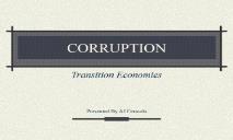 CORRUPTION (Department of Economics) PowerPoint Presentation