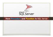 Store Procedure and Function in Sql Server Powerpoint Presentation