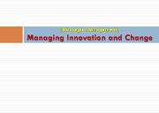 Managing Innovation and Change Powerpoint Presentation