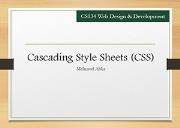 Cascading Style Sheets Powerpoint Presentation