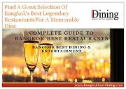 Find A Great Selection Of Bangkok's Best Legendary Restaurants For A Memorable Dine Powerpoint Presentation