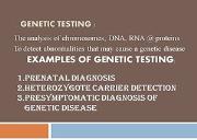 Genetic Testing Powerpoint Presentation