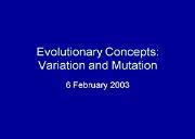 Variation And Mutation Powerpoint Presentation