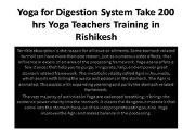 Yoga for Digestion System Powerpoint Presentation