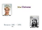 Miss Universe Winners (Between 1961 to 1970) Powerpoint Presentation