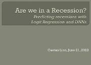 Are We in a Recession? Powerpoint Presentation