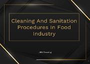 Cleaning And Sanitation Procedures In Food Industry Powerpoint Presentation