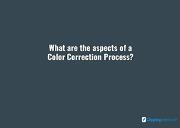 What are the Aspects of a Color Correction Process Powerpoint Presentation