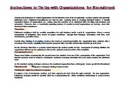 Instructions to Tie Up with Organizations for Recruitment Powerpoint Presentation