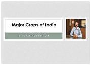Major Crops of India Powerpoint Presentation