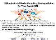 Ultimate Social Media Marketing Strategy Guide for Your Brand 2022 Powerpoint Presentation