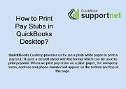 How to Print Pay Stubs in QuickBooks Desktop Powerpoint Presentation