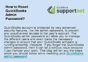 How to Reset QuickBooks Admin Password Powerpoint Presentation