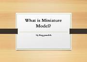 What is Miniature Model Powerpoint Presentation