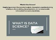 What is Data Science Powerpoint Presentation