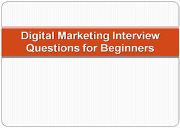 Digital Marketing Interview Questions for Beginners Powerpoint Presentation