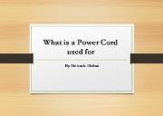 What is a Power Cord Used for Powerpoint Presentation