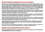 Private Blockchain Development Company and Services Powerpoint Presentation