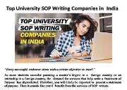 Top University SOP Writing Companies in India Powerpoint Presentation