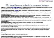 Why should you use Linkedin to grow your business Powerpoint Presentation