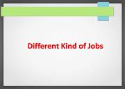 Different Kind of Jobs Powerpoint Presentation