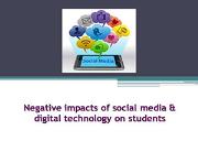 Negative Impacts of Social Media and Digital Technology on Students Powerpoint Presentation