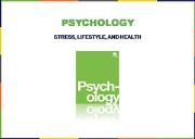 Psychology Stress Lifestyle and Health Powerpoint Presentation