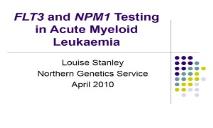 FLT3 and NPM1 Testing in Acute Myeloid Leukaemia (AML) PowerPoint Presentation