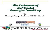 Cricket 20 20 World Cup PowerPoint Presentation