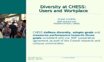 Diversity at CHESS PowerPoint Presentation