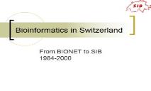Bioinformatics in Switzerland PowerPoint Presentation