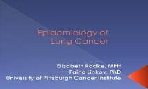 Epidemiology of the Lung Cancer PowerPoint Presentation