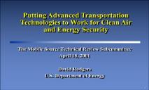 Alternative Fuels for Transportation Vehicles PowerPoint Presentation