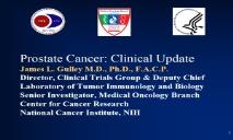 Prostate Cancer Clinical Updates PowerPoint Presentation