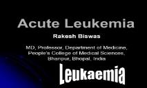 Acute Leukemia PowerPoint Presentation