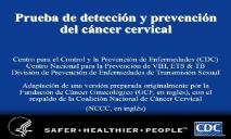 Cervical Cancer Screening and Prevention Centers for Disease PowerPoint Presentation