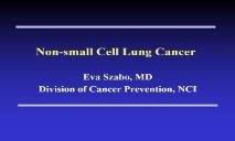 Chemoprevention of Lung Cancer PowerPoint Presentation