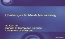 Challenges In Mesh Networking PowerPoint Presentation