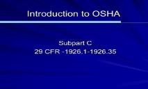 Introduction to OSHA-Pakistan Engineering Council PowerPoint Presentation