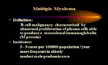 Multiple myeloma definition PowerPoint Presentation