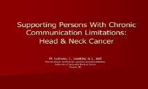 AAC Interventions for the Head Neck Cancer population PowerPoint Presentation