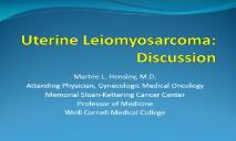 Uterine Leiomyosarcomas PowerPoint Presentation
